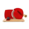 Jupiter Trancheuse Manuelle Lame 17 Cm Et Plateau Bois Massif Rouge