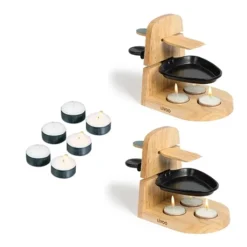 LIVOO Kit 2 Raclettes à La Bougie Et 6 Bougies Chauffe-plat De Rechange