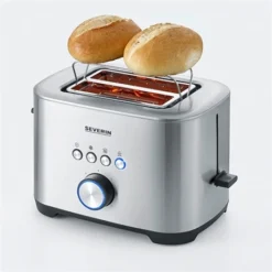 SEVERIN Toaster Avec Fonction Bagel 800 W AT2510 -KitchenAid || Smeg Soldes Magasin 700021 2 1 Toaster avec fonction bagel 800 W AT2510 Severin
