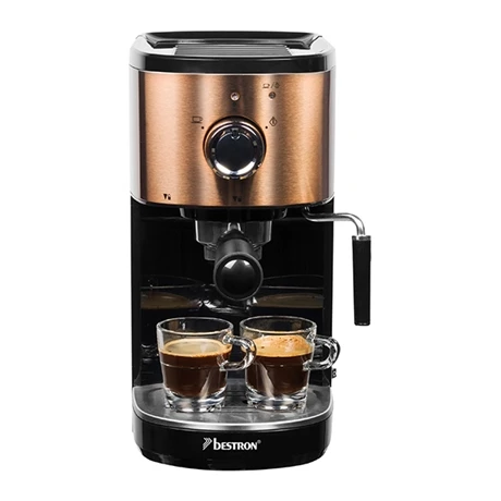 Bestron Machine à Café Expresso Avec Buse Vapeur 15 Bars 1250 1450 W Coloris Cuivre 2 Bestron Machine à Café Expresso Avec Buse Vapeur 15 Bars 1250 1450 W Coloris Cuivre – Image 2