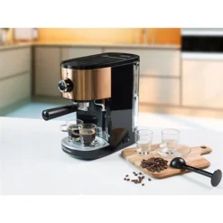 Bestron Machine à Café Expresso Avec Buse Vapeur 15 Bars 1250 1450 W Coloris Cuivre 7 Bestron Machine à Café Expresso Avec Buse Vapeur 15 Bars 1250 1450 W Coloris Cuivre -KitchenAid || Smeg Soldes Magasin 700101 2 1 Machine a cafe expresso avec buse vapeur 15 bars 1250 1450 W coloris cuivre Bestron