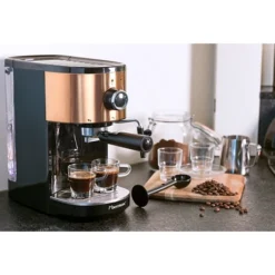Bestron Machine à Café Expresso Avec Buse Vapeur 15 Bars 1250 1450 W Coloris Cuivre 8 Bestron Machine à Café Expresso Avec Buse Vapeur 15 Bars 1250 1450 W Coloris Cuivre -KitchenAid || Smeg Soldes Magasin 700101 3 1 Machine a cafe expresso avec buse vapeur 15 bars 1250 1450 W coloris cuivre Bestron