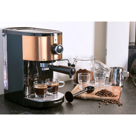 Bestron Machine à Café Expresso Avec Buse Vapeur 15 Bars 1250 1450 W Coloris Cuivre 4 Bestron Machine à Café Expresso Avec Buse Vapeur 15 Bars 1250 1450 W Coloris Cuivre – Image 4