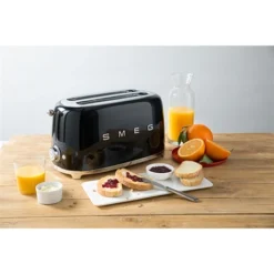 Smeg Grille-pain 4 Tranches Noir 1500 W TSF02BLEU