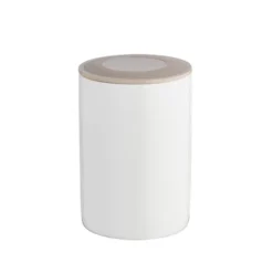 Lot De 8 Pots De Yaourt Céramique Avec Couvercle 125 Ml Blanc