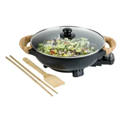 Bestron Wok électrique Avec Couvercle En Verre 1500 W 9 Bestron Wok électrique Avec Couvercle En Verre 1500 W -KitchenAid || Smeg Soldes Magasin 728059 4 1 Wok electrique avec couvercle en verre 1500 W Bestron