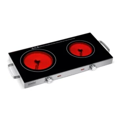 Plaque Vitrocéramique 2 Foyers 1800 W Et 1000 W 64 X 30 Cm KCP.PV2800