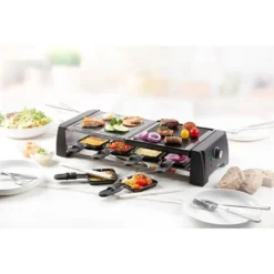 Domo Appareil à Raclette-grill Avec Pierre 8 Personnes 1200 W DO9190G