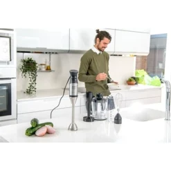 Taurus Mixeur Plongeant Acier Inoxydable 1200 W 1L -KitchenAid || Smeg Soldes Magasin 760350 2 2 Mixeur plongeant acier inoxydable 1200 W 1L Taurus