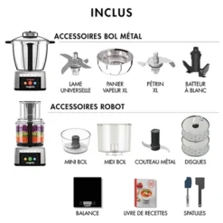 Magimix Robot Cook Expert Premium XL Platine 18909 -KitchenAid || Smeg Soldes Magasin 761024 2 4 Robot cook expert Premium XL platine 18909 Magimix