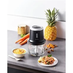 Hachoir électrique Sans Fil Rechargeable 2 Vitesses Bol Verre 200 W -KitchenAid || Smeg Soldes Magasin 761118 4 1 Hachoir electrique sans fil rechargeable 2 vitesses bol verre 200 W Simeo
