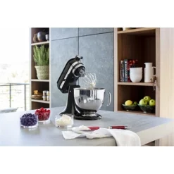 KitchenAid Robot Pâtissier Multifonction Artisan Noir Onyx 300 W 5KSM125EOB -KitchenAid || Smeg Soldes Magasin 76191 2 8 Robot patissier Multifonction Artisan Noir Onyx 300 W 5KSM125EOB Kitchenaid
