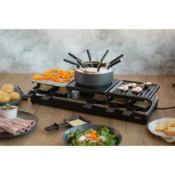 LIVOO Appareil à Raclette Fondue 12 Personnes 1650 W -KitchenAid || Smeg Soldes Magasin 780211 3 3 Appareil a raclette fondue 12 personnes 1650 W Livoo