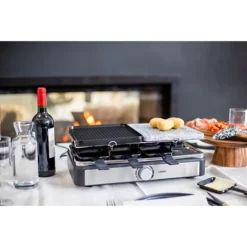 LIVOO Appareil à Raclette 8 Personnes 1400 W -KitchenAid || Smeg Soldes Magasin 780246 4 2 Appareil a raclette 8 personnes 1400 W Livoo