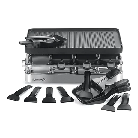 Appareil Raclette-gril Et Crêpes électrique 8 Poêlons 1200 W 1 Appareil Raclette-gril Et Crêpes électrique 8 Poêlons 1200 W