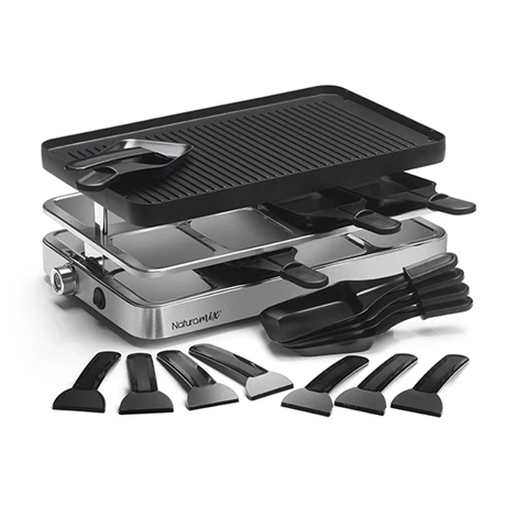 Appareil Raclette-gril Et Crêpes électrique 8 Poêlons 1200 W 2 Appareil Raclette-gril Et Crêpes électrique 8 Poêlons 1200 W – Image 2