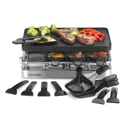 Appareil Raclette-gril Et Crêpes électrique 8 Poêlons 1200 W 6 Appareil Raclette-gril Et Crêpes électrique 8 Poêlons 1200 W -KitchenAid || Smeg Soldes Magasin 780254 2 1 Appareil raclette gril et crepes electrique 8 poelons 1200 W Naturamix