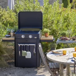 Plancha à Gaz Combo Enosign 65 Bleu Navy 2 Feux -KitchenAid || Smeg Soldes Magasin 781013 4 4 Plancha a gaz Combo enosign 65 bleu navy 2 feux ENO